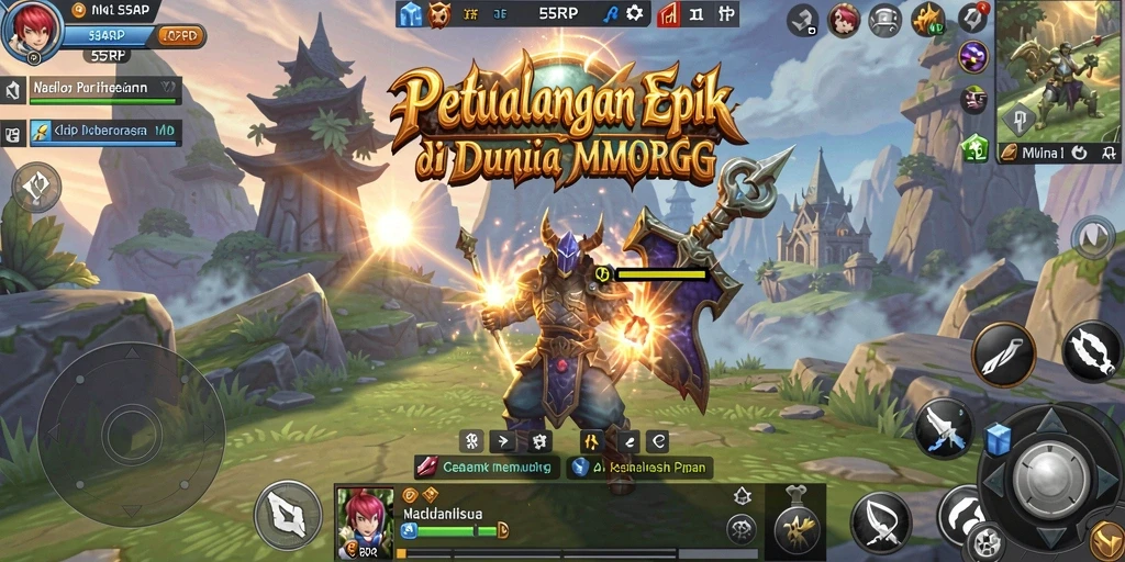 Tampilan gameplay mendalam dari 55RP yang menampilkan pertarungan epik.