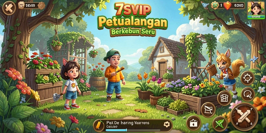 Tampilan gameplay seru di 7SVIP dengan ladang pertanian yang indah.