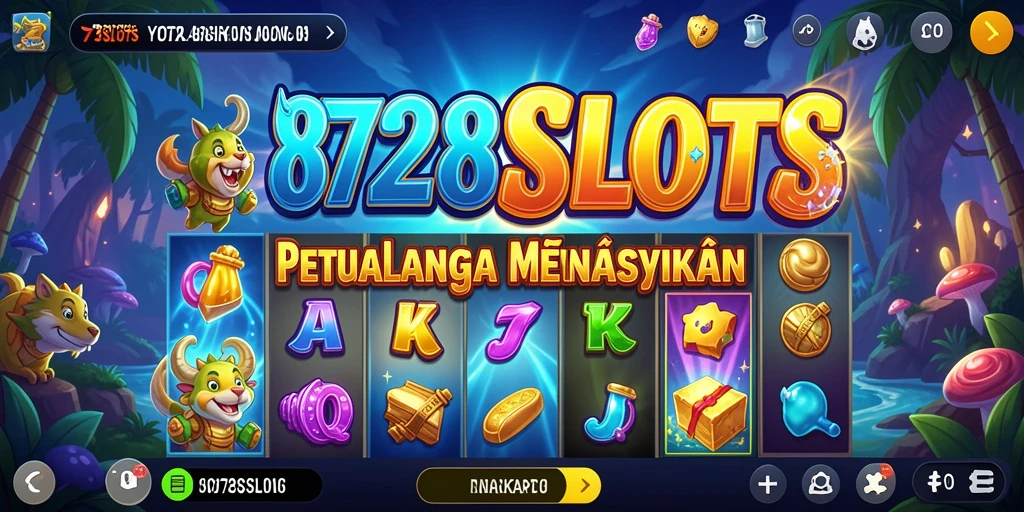 Tangkapan layar 8728SLOTS menunjukkan pengalaman slot yang mendebarkan dan visual yang menawan.
