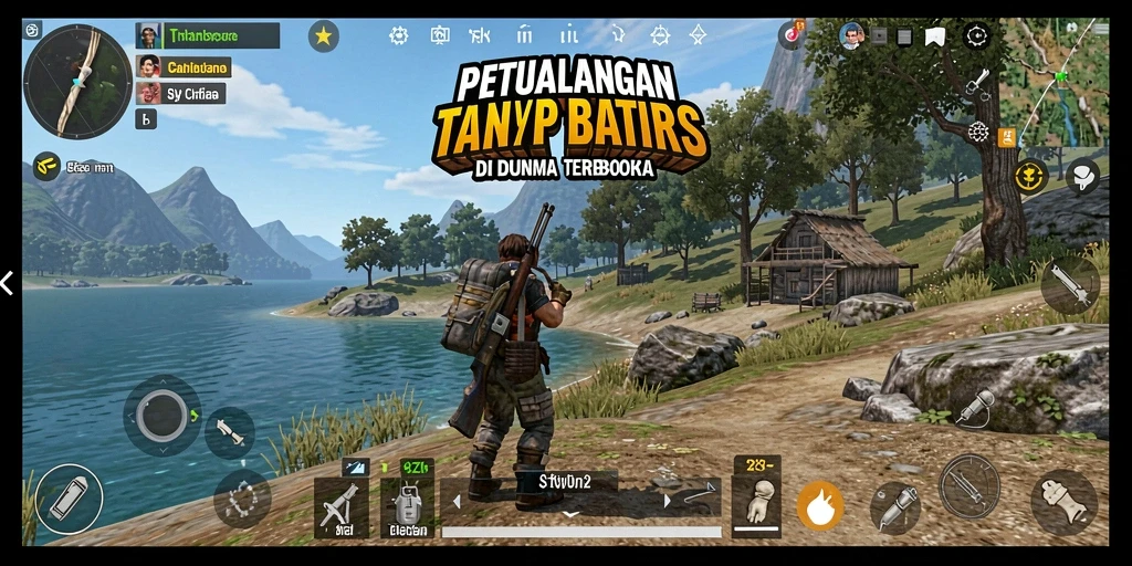Tangkapan layar utama gameplay 8ZK yang menampilkan dunia terbuka yang luas.