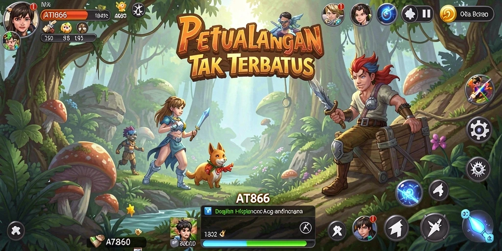 Tangkapan layar gameplay AT866 yang menampilkan petualangan mendebarkan.