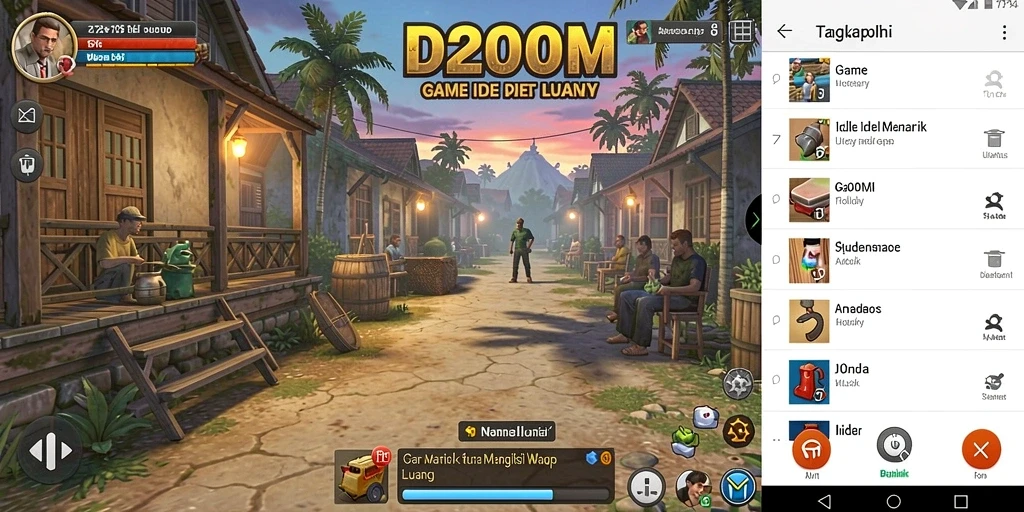 Tampilan dinamis gameplay D200M yang menarik.