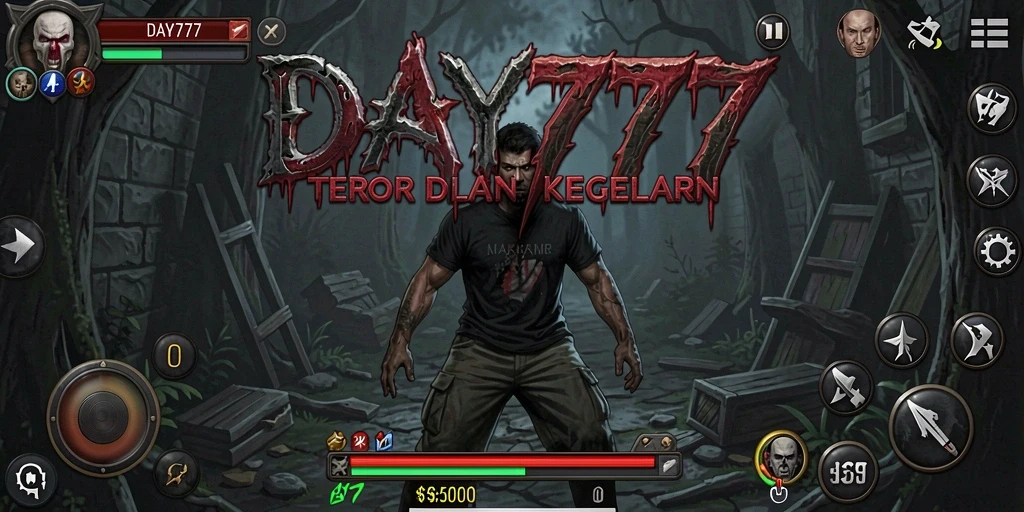 Gambaran utama gameplay Horror yang menegangkan di DAY777.