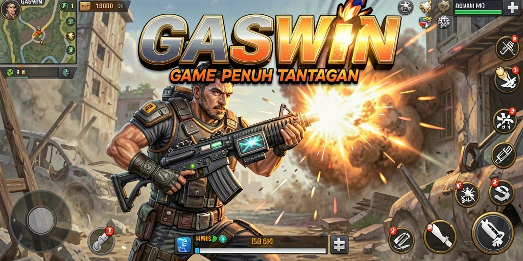 Gameplay GASWIN menampilkan aksi seru dan grafis yang memukau.