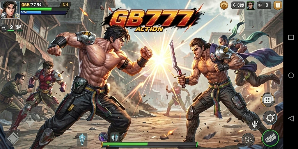 Gameplay menegangkan di GB777 dengan karakter ikonik dan pertarungan seru.
