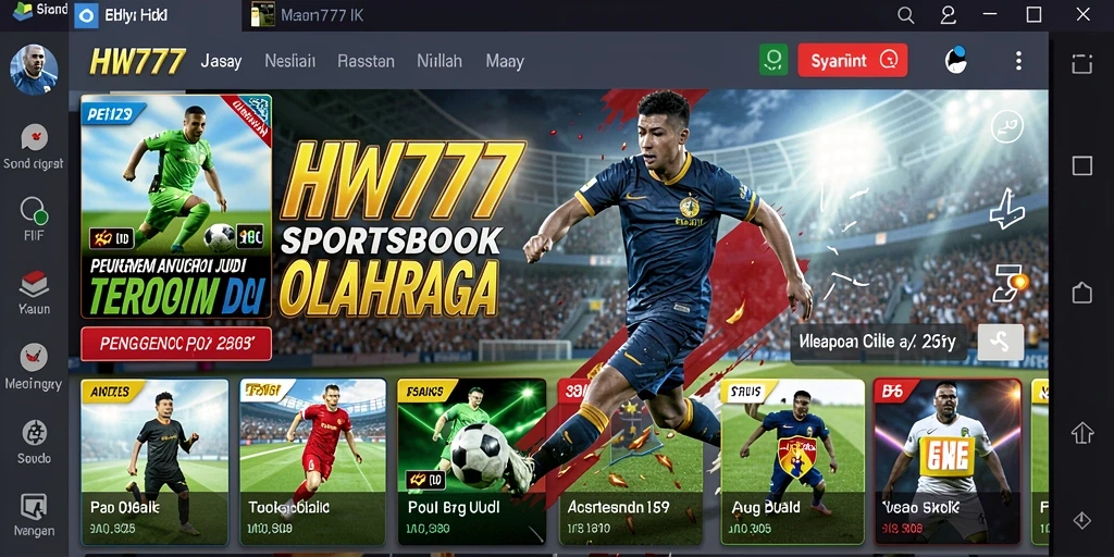 Tampilan gameplay seru dalam aplikasi Sportsbook HW777.