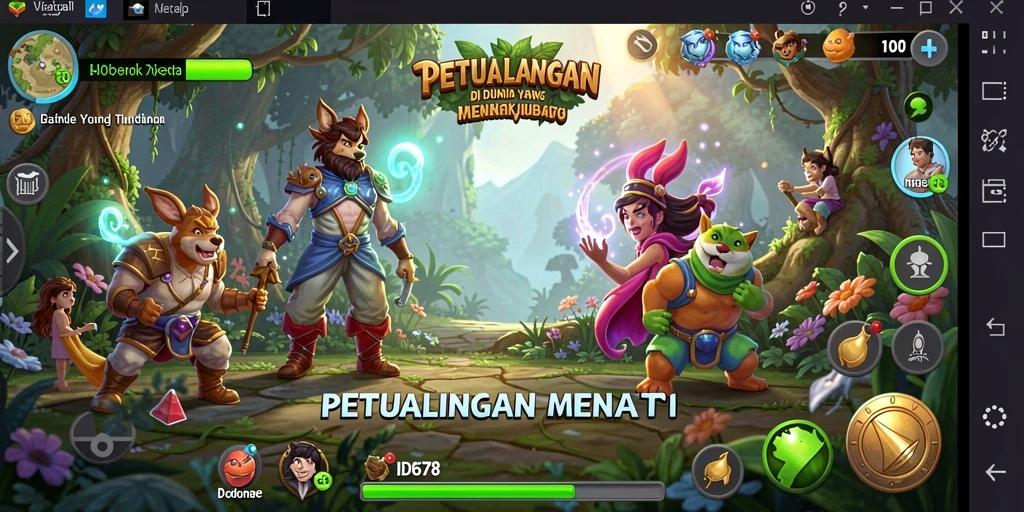 Tangkapan layar permainan ID678 menampilkan petualangan mendebarkan di dunia baru.