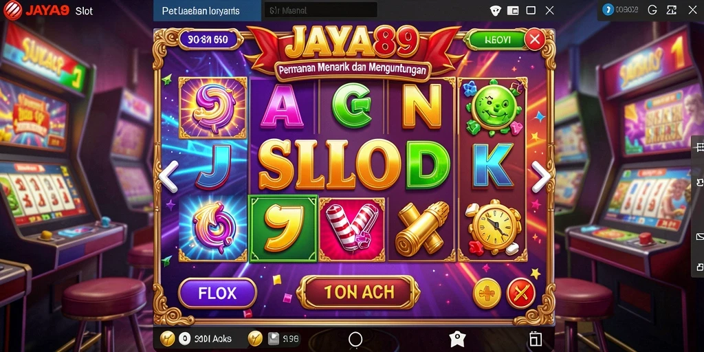Tampilan antarmuka menarik dengan gameplay slot yang seru.