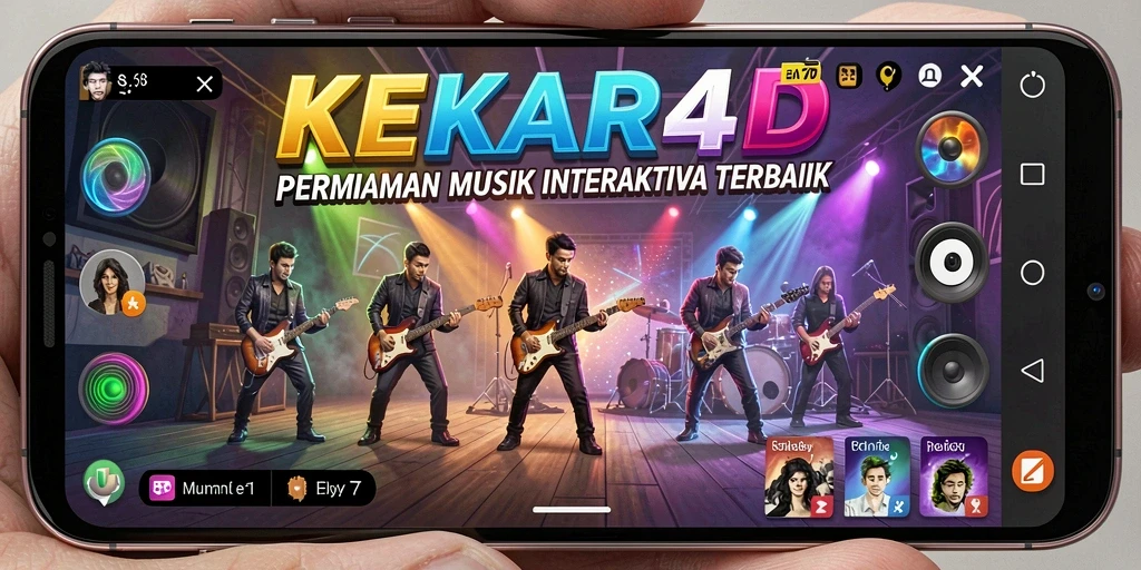 Tampilan gameplay KEKAR4D yang menarik saat bermain musik.