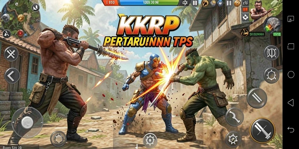 Gameplay seru dari KKRP yang menunjukkan pertempuran TPS.