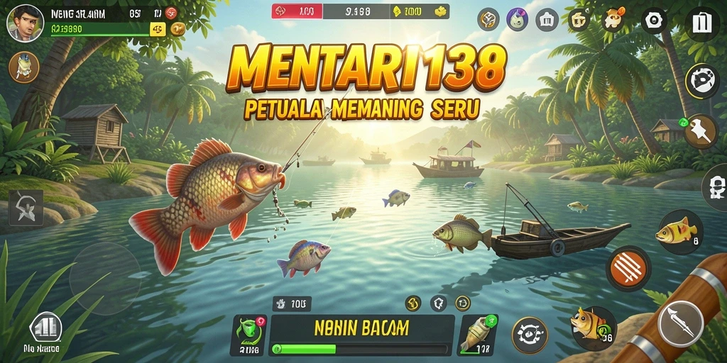Gameplay seru di MENTARI138 dengan memancing ikan besar.