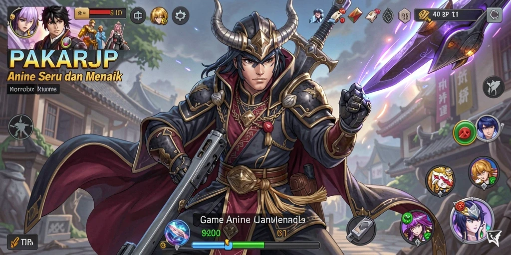 Tampilan gameplay seru dari PAKARJP dengan karakter anime menawan.
