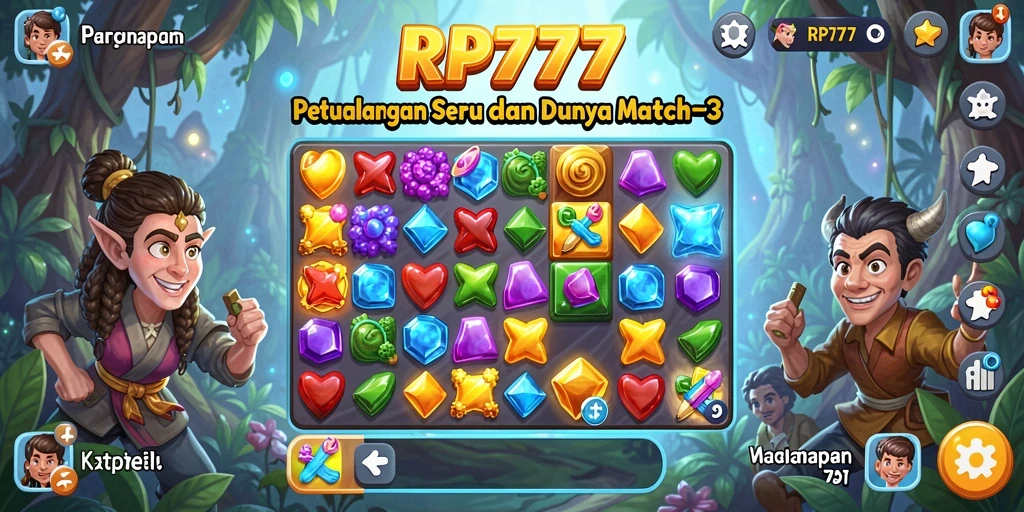 Tampilan gameplay RP777 yang penuh warna dan menyenangkan.