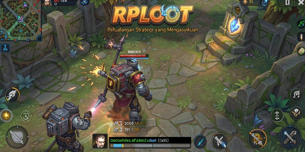 Tangkapan layar gameplay menarik dari RPLOOT dengan elemen strategi.