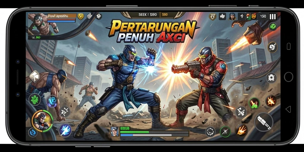 Tampilan pertarungan seru dalam gameplay S80 yang menegangkan.
