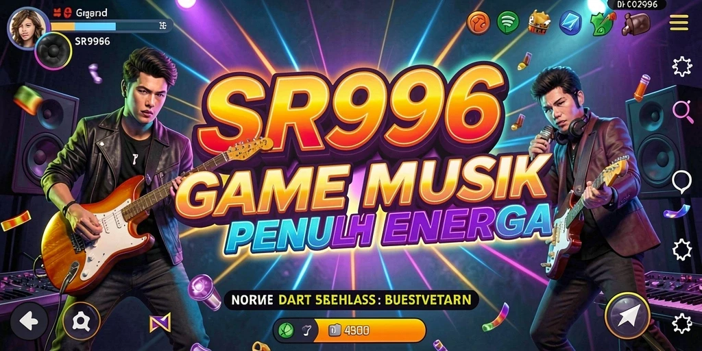 Screenshot gameplay SR996 menampilkan aksi bermain musik yang seru.