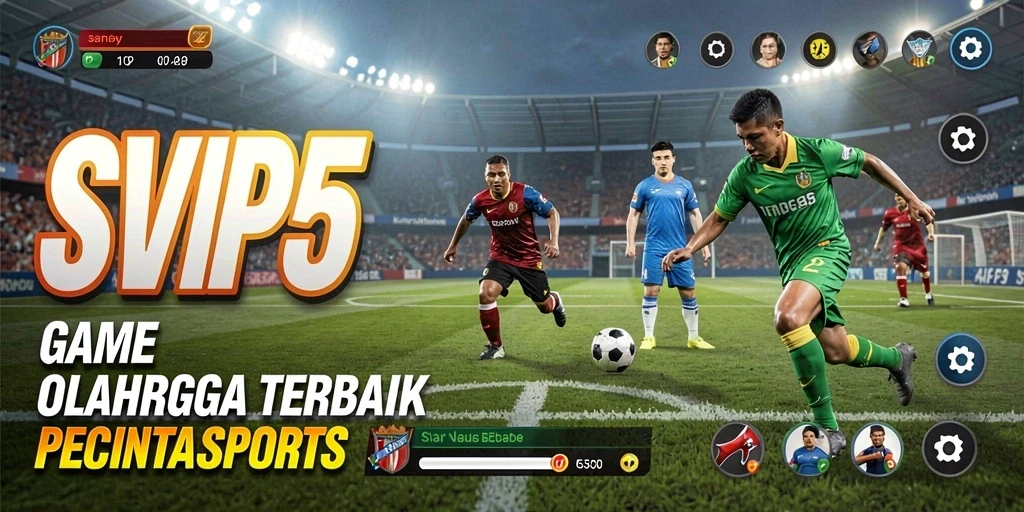 Screenshot dari gameplay dinamis dalam SVIP5 yang menampilkan pertandingan olahraga seru.