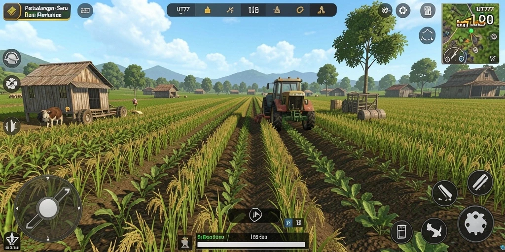 Screenshot utama UT77 yang menunjukkan pengalaman gameplay Farming yang menarik.